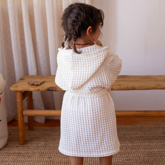 Peignoir Enfant en Nid d'abeille